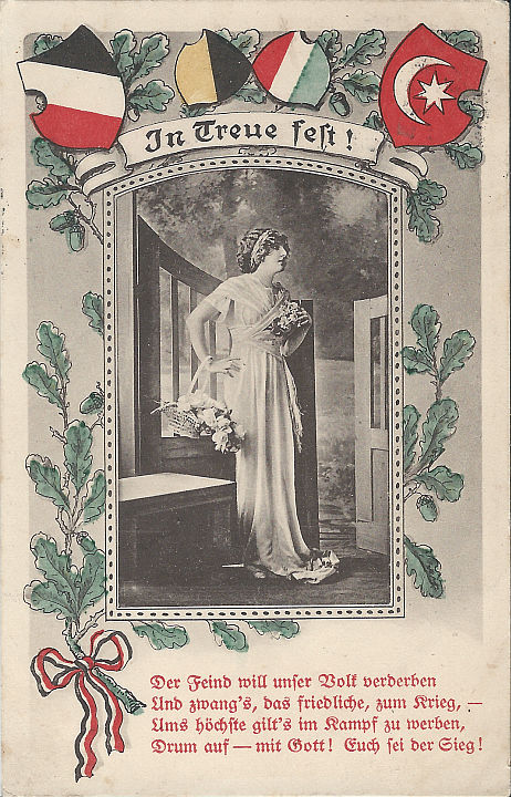 "In Treue fest!" Feldpostkarte. Gelaufen im Oktober 1915. Sammlung Detlev Brum.