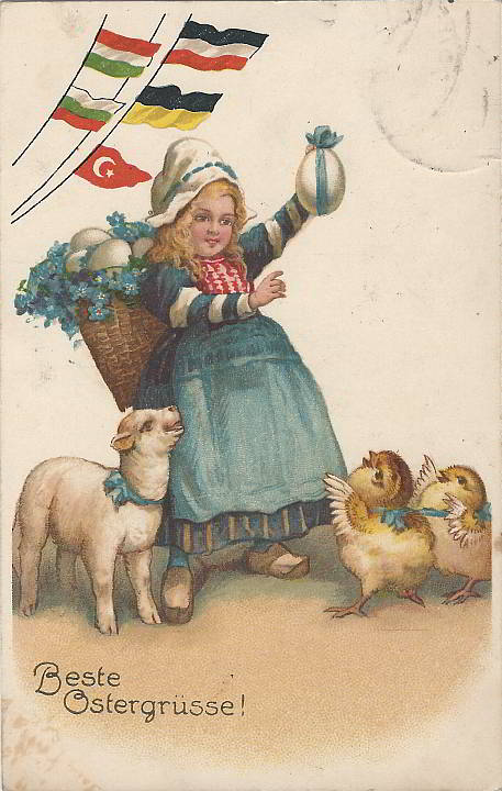 "Beste Ostergrüße!" Ansichtskarte, gelaufen im April 1917. Sammlung Detlev Brum.